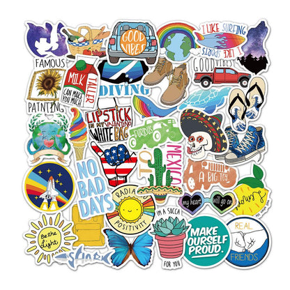 35Pcs/Pack Graffiti Stickers PVC Waterproof Stickers Anime Stickers Laptop Guitar Motorcycle Luggage Skateboard Bicycle Kids Toy